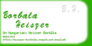 borbala heiszer business card