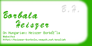 borbala heiszer business card